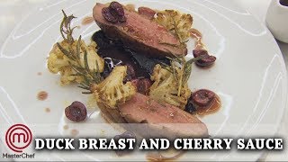 How To Make  Marcus Wareings Duck Breast and Cherry Sauce  MasterChef UK [upl. by Eveneg982]