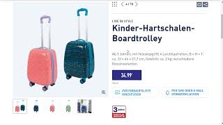 Trolley Koffer Rucksack Kinder Trolley Auto Luftmatratze  Aldi Nord Angebote Mo 12 Sept 2022 [upl. by Tracay]