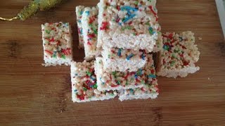 Festive Rice Crispy Squares Recipe  Holiday Treats [upl. by Niala]