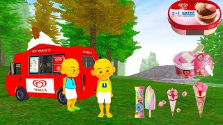 Upin amp Ipin Berburu Temukan Mobil Es Krim Upin Bagikan Es Krim ke Semua Orang Gratis 😍 DIPSY TV [upl. by Ylirama]