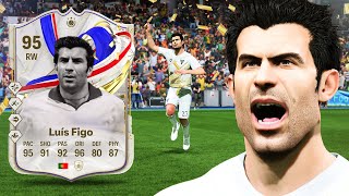 95 GOTG Icon SBC Luis Figo FC 24 Player Review [upl. by Zandra]