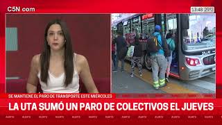 La UTA convocó a un PARO DE COLECTIVOS para este JUEVES [upl. by Annette]