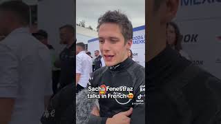 Sacha Fenestraz talks in French 😍 [upl. by Anelahs]