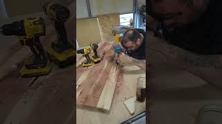 chiseling and cutting quadriplegic knots rot epoxyprep coffeetable cedar keepitpushinwoodwork [upl. by Kennard]