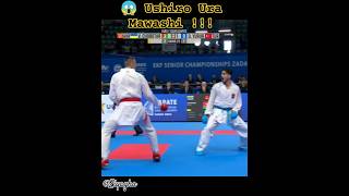 Amazing Ushiro Ura Mawashi Geri  Karate Kumite  EKF  WKF shorts karate martialarts fight [upl. by Kcered904]