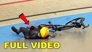 Dutch rider disqualified for headbutt on GBs Ollie Wood in chaotic Madison final Ollie Wood crash [upl. by Matusow]