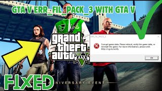 How to Fix GTA V ERRFILPACK3 WITH OPENIV  GTA 5 Corrupt Game Data [upl. by Eniloj803]