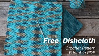 Make This Free Dishcloth Half Double Herringbone Stitch Crochet Pattern Cotton Yarn [upl. by Ananna]