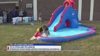 Columbus high school raises money for Special Olympics by holding polar plunge [upl. by Elehcir]