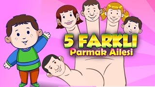 🖐 Parmak Ailesi Çocuk Şarkısı  5 Farklı Parmak Ailesi  Finger Family Türkçe [upl. by Aitnis]