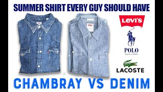 Levis Shirt  Denim vs Chambray  Shirt every guy should have  Summer outfits 2024 [upl. by Alegre]