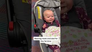 Baby with hearing aid hears parents voice for the first time [upl. by Ybok761]