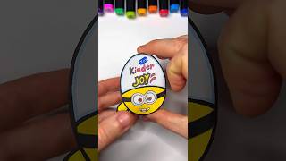 DIY Minions Kinder Joy with Paper  Paper Craft Ideas shorts papercraft [upl. by Nylad44]