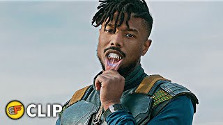 Killmonger Kills Ulysses Klaue Scene  Black Panther 2018 Movie Clip HD 4K [upl. by Norah]