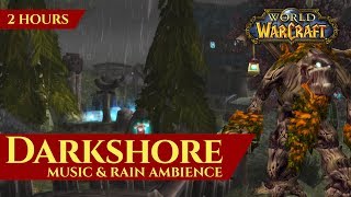 Vanilla Darkshore  Music amp Rain Ambience 2 hours 4K World of Warcraft Classic [upl. by Anikes]