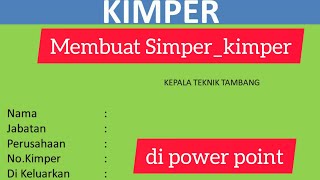 Power PointMembuat Simperkimper tambang batu bara pake power pointmanusiabiasa04 [upl. by Levram]