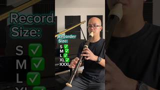 TINY VS GIGANTIC RECORDER recorder musician [upl. by Ieluuk]