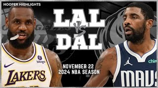 Los Angeles Lakers vs Dallas Mavericks Full Game Highlights  Nov 22  2024 NBA Season [upl. by Marcela67]