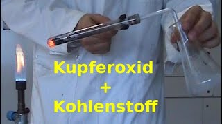 Chemische Reaktion von Kupferoxid mit Kohlenstoff [upl. by Adda]