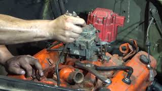 Installing a rochester 2 barrel carburetor on my Chevy 350 [upl. by Warms]