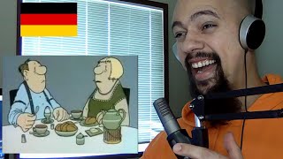 American Reacts To German Comedy ENG SUB Loriot  the egg [upl. by Attenaz]