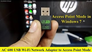 Configure AC600 USB WiFi Network Adapter to AP Mode Access Point in Windows 7 [upl. by Aneerbas610]