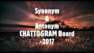 Synonym amp Antonym Chattogram Board  2017 [upl. by Annadiane]