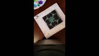 Shamrock Mandala  How to Paint a Mandala on Canvas with Dot Art Tools  St Patricks Day Inspired [upl. by Sturges]