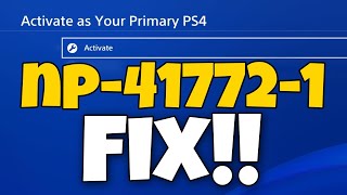 How to fix ps4 error code NP417721 cannot activate this system as your primary ps4 [upl. by Shifrah]