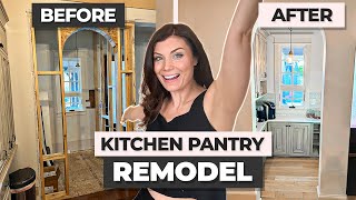 ✨How We Added A Walk In Pantry To our Kitchen  DIY Closed Storage🛠️🏡 [upl. by Solana801]