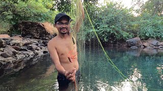 पावसाळ्या नंतरची नदीतील मासेमारी  कांडाळीने पकडले मासे  Traditional fishing kokan 🐬 [upl. by Early]