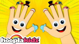 Thumbkin Finger Song  Finger Family Song By HooplaKidz [upl. by Odarnoc]