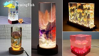 5 MOST Amazing Epoxy Resin LAMPS  Flower in Resin  RESIN ART [upl. by Alicirp830]