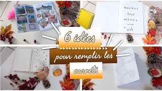 6 IDÉES pour remplir TES CARNETS  CAHIERS 📒 ⎜Merry [upl. by Notsuoh]