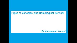 Types of Variables and Nomological Network [upl. by Izak]