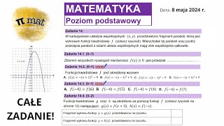 Zadanie 14  matura podstawowa maj 2024 [upl. by Asiret326]