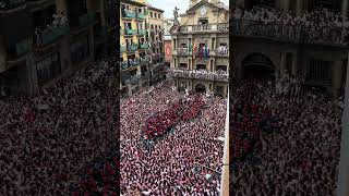 The Chupinazo is the Opening Ceremony for the week of the running of the bulls in Pamplona Spain [upl. by Yauqaj153]