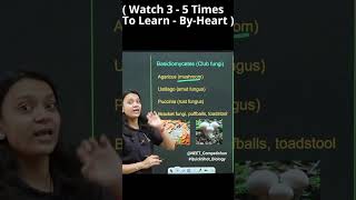 EXAMPLES OF BASIDIOMYCETES CLUBFUNGI With QuickShot Biology  Poonam  shortsneetbiology [upl. by Desimone]