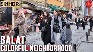 Istanbul Turkey Balat Neighborhood Walking Tour 4K [upl. by Fatsug371]