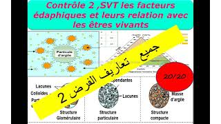 Les définitions du contrôle 2 SVT Tronc commun science biof  نقطة مضمونة 2020 [upl. by Nolyat]