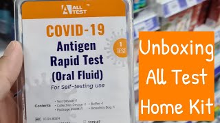 Unboxing All Test Antigen Rapid Test Saliva Home Kit  Self Test Kit Results in 15 minutes [upl. by Slorac]