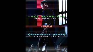 Luke Skywalker Rage Amped VS Knightfall Vader Pre Conflict  Battle starwars shorts [upl. by Pillsbury994]