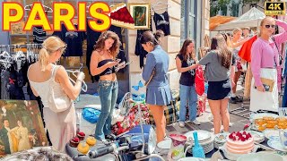 Paris France 🇫🇷 Food amp Flea Market PARADISE 2024 Paris Walk 4K [upl. by Atinnor]