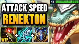 MY NEW FAVORITE RENEKTON BUILD OF SEASON 14 STACK ATTACK SPEED WTF [upl. by Kieger]