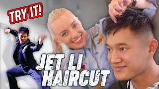 Asian short hair  mens hairstyle  Jet Li  haircut for men [upl. by Atnwahsal]