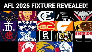 AFL 2025 FIXTURE REVEALED [upl. by Anirdua]