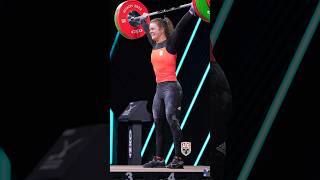 Nina Sterckx 59kg 🇧🇪 99kg  218lbs Snatch PR snatch slowmotion weightlifting [upl. by Bogusz]