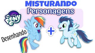 Fusão de Personagens de My little Pony Rainbow Dash e Soarin Drawing My little pony mylittlepony [upl. by Langham566]