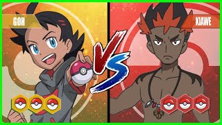 Pokemon Battle Pedia Goh Vs Kiawe [upl. by Elyk]