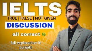 IELTS True False Not Given Discussion  5 Questions TFNG  ThePunjabiTutor [upl. by Nnayelsel67]